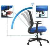 Backrest tilt adjustment up to 90 degrees of the Home Office Chair Sedito by hjh OFFICE