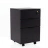 Black Mobile Drawer Unit DAVIK with three drawers and a lock by hjh OFFICE