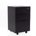 Black Mobile Drawer Unit DAVIK with three drawers and a lock by hjh OFFICE