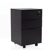 Black Mobile Drawer Unit DAVIK with three drawers and a lock by hjh OFFICE