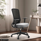 Home Office Chair Sedito in black and grey with mesh backrest and castors by hjh OFFICE (AI-generated image)