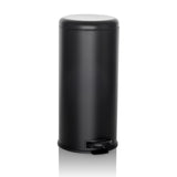 Black Wastepaper CLEAN STEP with lid and foot pedal by hjh OFFICE – 360-degree view (front view 15°)