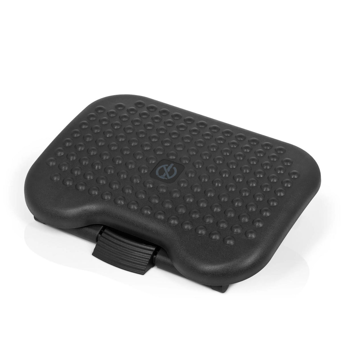 Anthracite Footrest PIEDINO DOT with nubbed structure and adjustable tilt by hjh OFFICE – 360-degree view (front view 0°)
