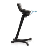 Tilt adjustment of 7-19° of the seat of the Standing aid TOP WORK 34 by hjh OFFICE