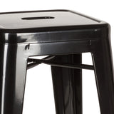 Surface and frame of the black Bar stool VANTAGGIO HIGH by hjh OFFICE