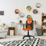 Swivel Chair – Children KID GAME AL in black and orange with castors and armrests by hjh OFFICE