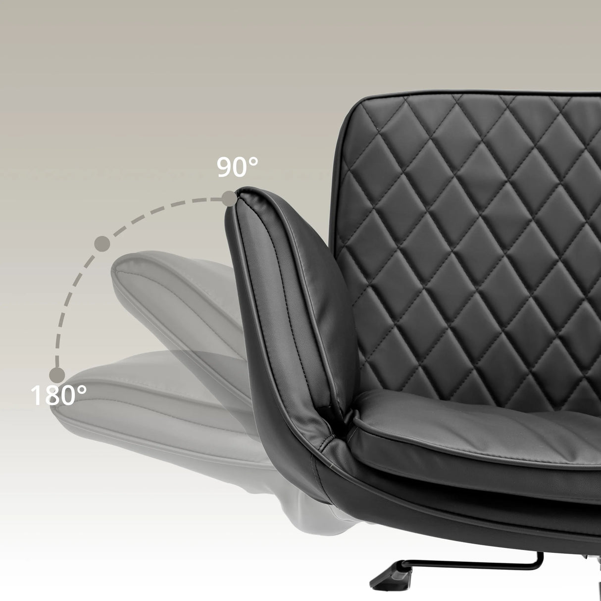 Swivel armrest of the Home Office Chair Criss-Cross 10 with an adjustment range from 90° to 180° by hjh LIVING