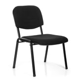 Black Four-legged chair XT 600 XL with upholstered seat and backrest by hjh OFFICE – 360-degree view (front three-quarter view 40°)