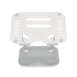 Silver Pad LAPTOP STAND with perforated surface and stand by hjh OFFICE – 360-degree view (front view 0°)