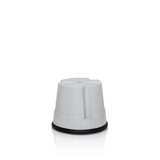 Grey Step stool TIO-S with non-slip black base ring by hjh OFFICE – 360-degree view (front view 20°)