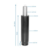 Dimensional drawing of the Gas Spring GF-S with a total height of 25 to 32 cm by hjh OFFICE