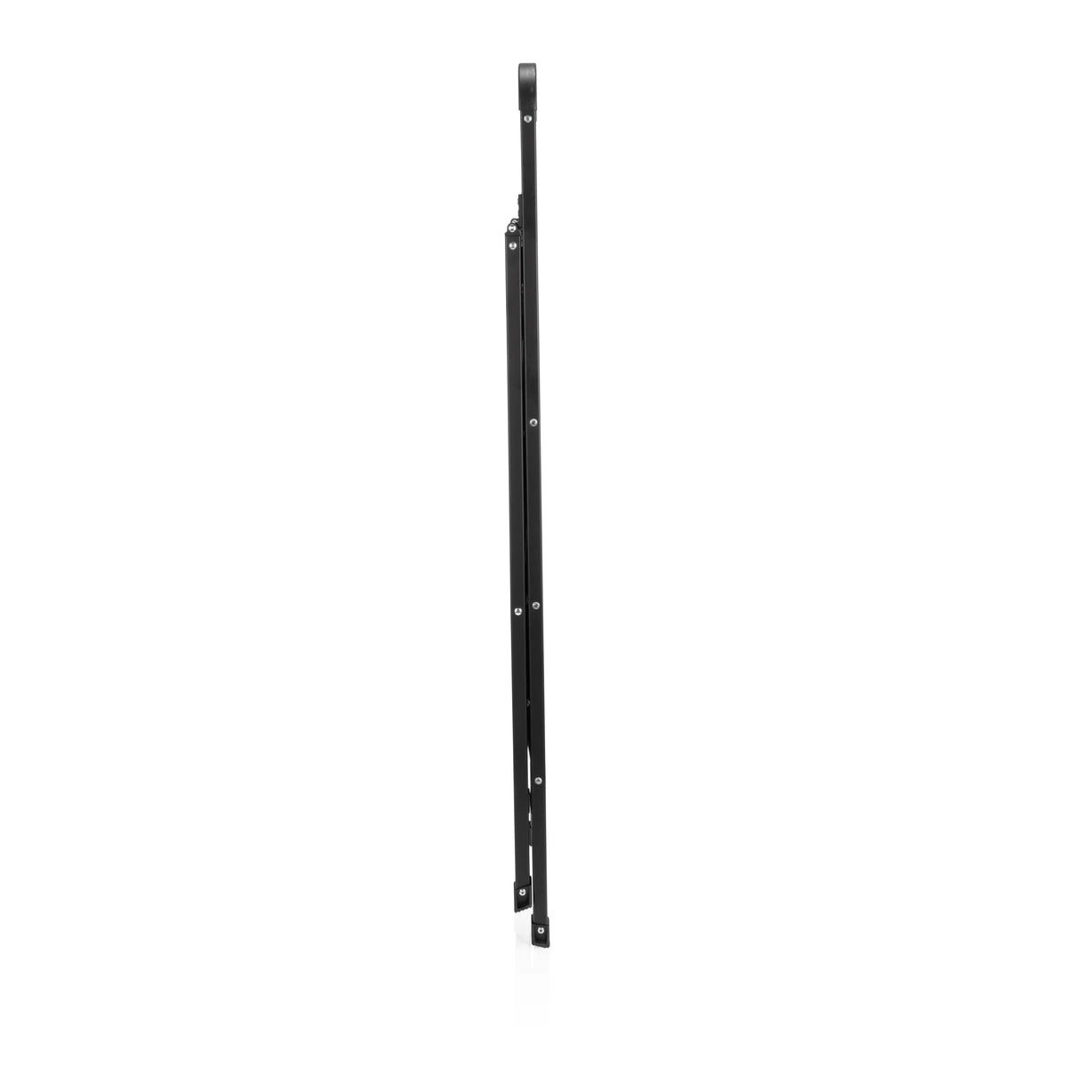 Side view of the folded Folding Ladder SOLID W6 in black by hjh OFFICE