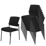Stackable four-legged chairs K9 V PRO in black with a slim frame by hjh OFFICE