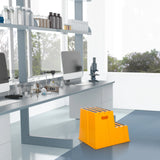 Yellow TIO-E2 step stool with two steps in a laboratory by hjh OFFICE