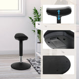 Height-adjustable seat and base of the Standing aid BALANCE SIT I B in black by hjh OFFICE
