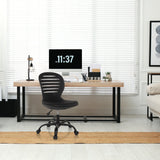 Black Home Office Chair CASLA with curved backrest and castors by hjh OFFICE