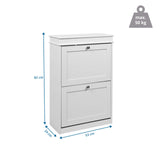 Dimensional view of the Shoe Cabinet Estha 20 with 82 × 53 cm and maximum load capacity of 50 kg by hjh LIVING