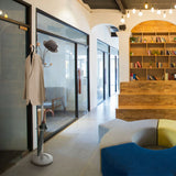 Silver Coat Stand SPACE with jacket, hat and umbrella by hjh OFFICE