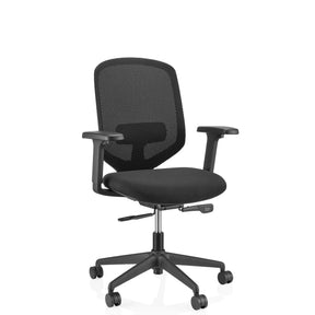 Black Professional Office Chair Delvia with mesh backrest and armrests by hjh OFFICE
