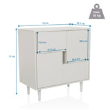 Dimensional drawing of the Chest of drawers LYKKJA with a width of 72 cm and a height of 77 cm by hjh LIVING
