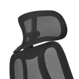 Headrest and backrest made of black mesh fabric of the Professional Office Chair Filaro by hjh OFFICE
