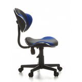 Grey-blue Swivel Chair – Children KIDDY GTI-2 with mesh back and five-caster base by hjh OFFICE – 360-degree view (side profile 80°)