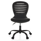 Black Home Office Chair CASLA with mesh back and five-caster base by hjh OFFICE – 360-degree view (front view 0°)