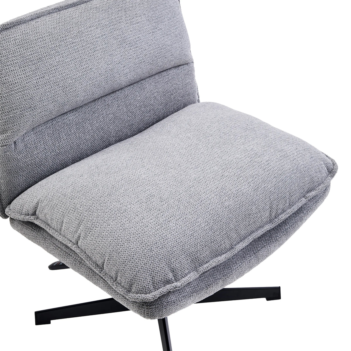 Seat and backrest of the Lounge Chair Criss-Cross 20 in dark grey by hjh LIVING