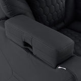 Padded armrest of the Game Sport RX Lounge Chair in black by hjh OFFICE