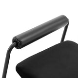 Padded cover for the Podi Velvet footrest in black by hjh OFFICE