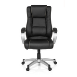 Black Gaming chair RELAX CL180 with padding and five-caster base by MyBuero – 360-degree view (front view 0°)