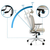 Adjustable backrest of the Professional Office Chair PROFONDO PRO W with tilt angles of 91°, 103° and 111° by hjh OFFICE