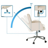 Adjustable seat height and 90 degree backrest tilt of the Home Office Chair SOLAO CORD by hjh OFFICE