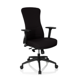 Black Professional Office Chair OFFICE XT PRO with armrests and five-caster base by hjh OFFICE – 360-degree view (front three-quarter view 40°)