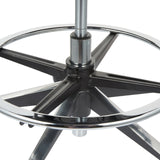 Chrome-coloured footrest with black struts of the ERGO LINE II WORK counter chair by hjh OFFICE