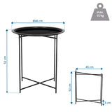 Technical drawing of the Side table ALLRUND with a diameter of 46 cm and a height of 52 cm by hjh LIVING