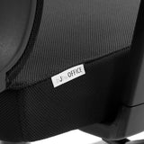 Logo label on the black mesh of the Professional Office Chair SPINIO PRO by hjh OFFICE