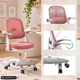 Pink Kiddy Smart Step children's swivel chair with footrest and adjustable armrests by hjh OFFICE (AI-generated image)
