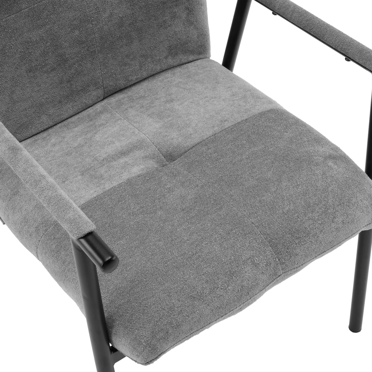 Grey fabric cover of the seat and backrest of the upholstered chair Lifea Flex by hjh LIVING
