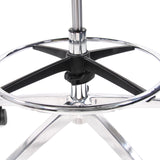 Chrome footrest of the TOP WORK 78 counter chair with black plastic base by hjh OFFICE