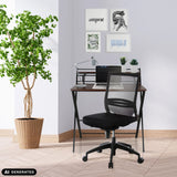 Black Professional Office Chair PORTO PRO with mesh back at a desk by hjh OFFICE (AI-generated image)