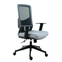 Profi-Bürostuhl LAVITA in Schwarz und Grau mit Netzrückenlehne und Armlehnen von hjh OFFICE