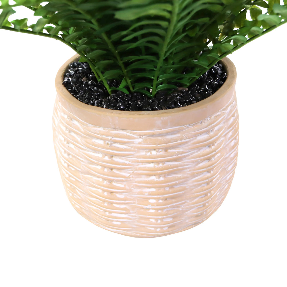 Beige basket-style pot for the Artificial plant Proliferum by hjh OFFICE