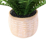 Beige basket-style pot for the Artificial plant Proliferum by hjh OFFICE