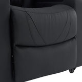 Padded black leather armrest of the Game Sport RX lounge chair by hjh OFFICE