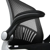 Armrest of the FLYER PRO V cantilever chair with black upholstery and mesh backrest by hjh OFFICE