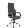 Grey Professional Executive Chair ELEGANCE I with shiny chrome armrests and star base by hjh OFFICE