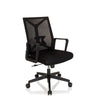Black Home Office Chair ENCO with mesh backrest and armrests by hjh OFFICE