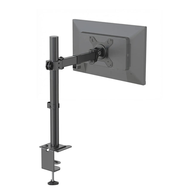 Black Monitor Mount Ergomount M1 with adjustable swivel arm and desk mount by hjh OFFICE