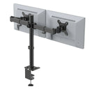 Black Monitor Mount Ergomount M2 for two screens with desk attachment by hjh OFFICE